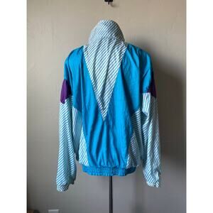 Vintage Blue and Purple Ellesse Women's Windbreaker and Pants Tracksuit- Size 3